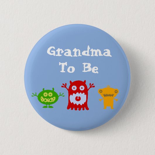 Oma om kleine monsters te zijn ronde button 5,7 cm (Voorkant)