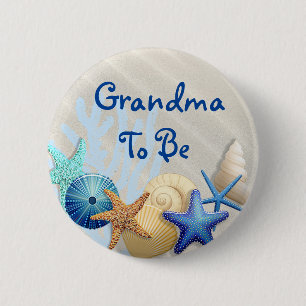 Oma om te worden, met een Baby shower van de dik. Ronde Button 5,7 Cm