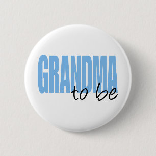 Oma om te zijn (Blue Block Font) Ronde Button 5,7 Cm