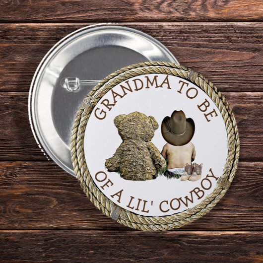 Oma om van een Lil Cowboy Button te zijn