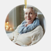 Oma Oma Grootmoeder Definitie Foto Kerstmis Keramisch Ornament (Voorkant)