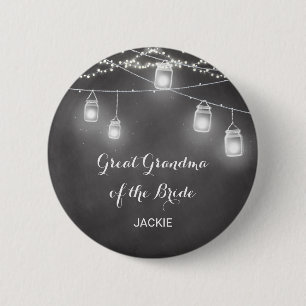Oma Oma zwart wit bruiloft Ronde Button 5,7 Cm