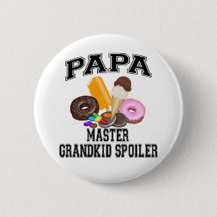Oma/opa Bederver Papa Ronde Button 5,7 Cm