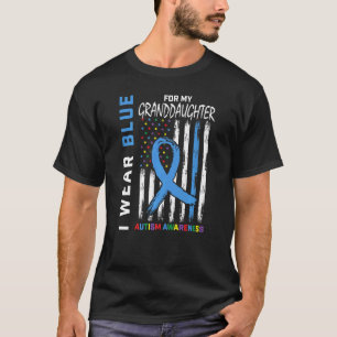 Oma Opa Blauw Kleindochter Autisme Bewustzijn T-shirt