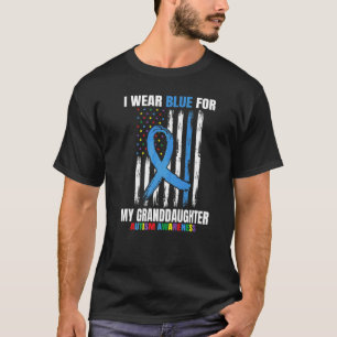 Oma Opa Blauw Voor Klein Dochter Autisme Bewust T-shirt