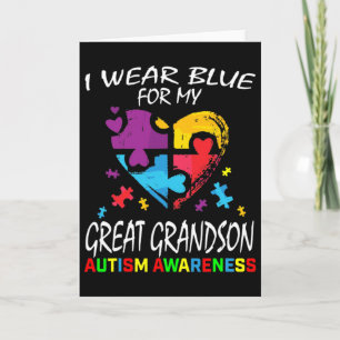 Oma Opa Blauw Voor Mijn Achterkleinzoon Autisme  Kaart