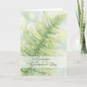 Oma/opa-dag voor opa met groene varenblad kaart