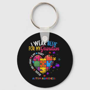 Oma opa dragen blauw voor kleinzoon Au Sleutelhanger