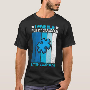 Oma Opa Ik Draag Blauw Voor Mijn Kleinkind Autisme T-shirt
