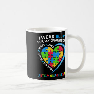 Oma opa ik Draag blauw voor mijn kleinzoon autisme Koffiemok