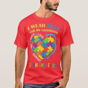 Oma opa ik Draag blauw voor mijn kleinzoon autisme T-shirt