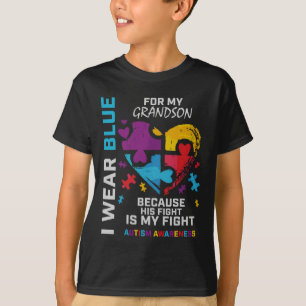 Oma opa ik Draag blauw voor mijn kleinzoon T-shirt