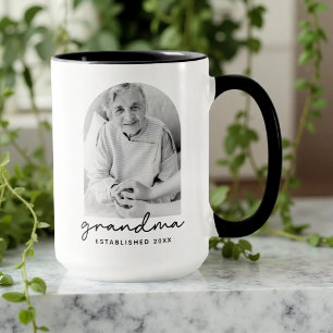 Oma Opgericht 20XX Modern Eenvoudig Foto Mok