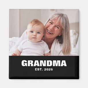 Oma Opgericht Foto Oma/opa Dag Magneet