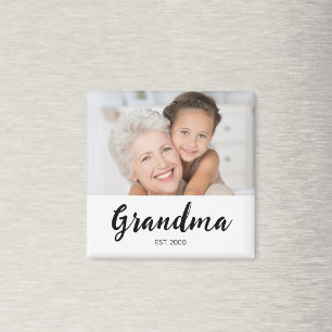 Oma Opgericht Foto Ouderdag Magneet