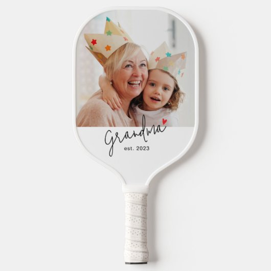 Oma Opgericht Pret Script Foto Pickleball Paddle (Voorkant)