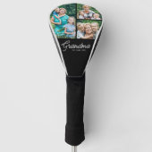 Oma Opgericht Script 3 Foto Golfheadcover (Voorkant)