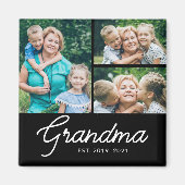 Oma Opgericht Script 3 Foto Magneet (Voorkant)