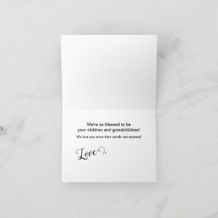 Oma Opgericht Script Cadeau 3 Foto Bedankkaart