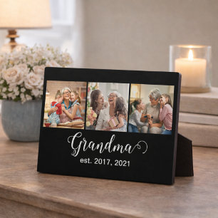 Oma Opgericht Script Cadeau 3 Foto Fotoplaat