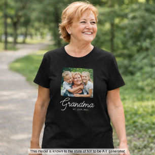 Oma Opgericht Script Foto T-shirt