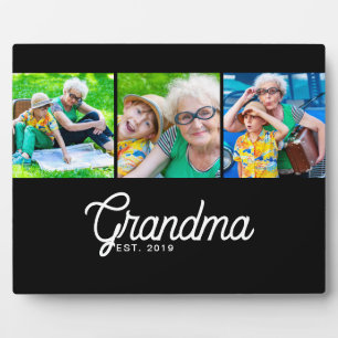 Oma Opgericht Script Zwart 3 Foto Fotoplaat