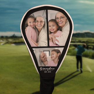 Oma Opgericht Script Zwart 3 Foto Golfheadcover