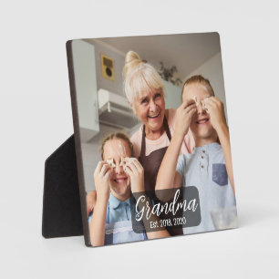 Oma Opgericht Wit script foto Fotoplaat