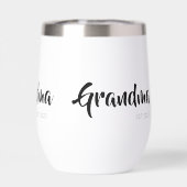 Oma Opgericht Zwart Wit Script Cadeau (Achterkant)