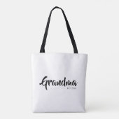 Oma Opgericht Zwart Wit Script Cadeau Draagtas (Achterkant)