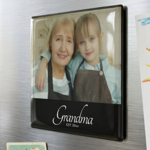 Oma Opgerichte Foto Cadeau Magneet