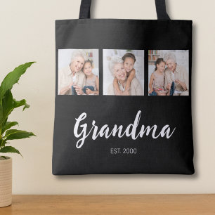 Oma Opgerichte Script Zwart 3 Foto Draagtas