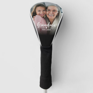 Oma Oprichtte Witte Script Foto Golfheadcover