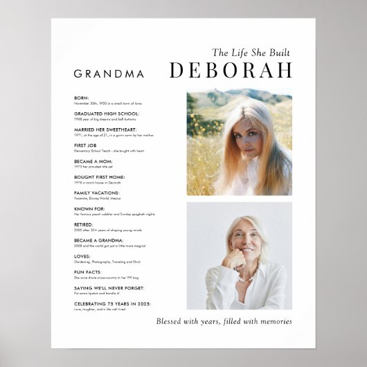 Oma Photo Life Journey Poster (Voorkant)