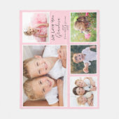 Oma Pink foto Fleece Deken (Voorkant)
