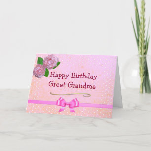 Oma Pink Happy Birthday Kaart