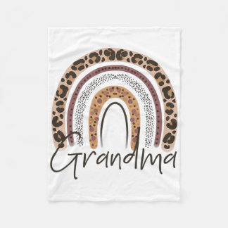 Oma Regenboog Cheetah Luipaard Vrouwen Kerstmis Fe Fleece Deken