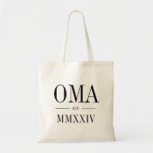 Oma Romeins numeriek jaar vastgesteld Tote Bag (Voorkant)