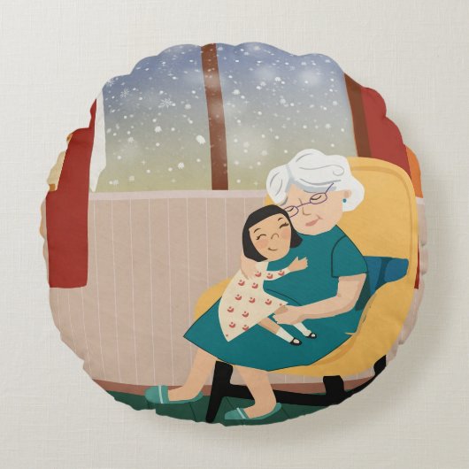 Oma Rond Kussen (Voorkant)