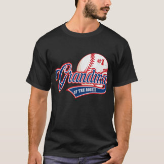 Oma Rookie van jaar 1ste verjaardag Baseball Theme T-shirt