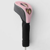 Oma Roze Harten 2 Kleinkinderen Fotocollage Golfheadcover (Schuin)