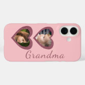 Oma Roze Harten Kleinkinderen Fotocollage Case-Mate iPhone Case (Achterkant (horizontaal))