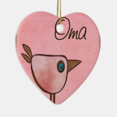 oma roze roodbaars keramisch ornament (Rechts)