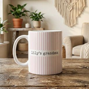 Oma Roze Strepen Oma Persoonlijk Geschenk Koffiemok