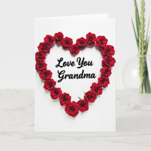 Oma Rozen Hartkaart Liefde Kaart
