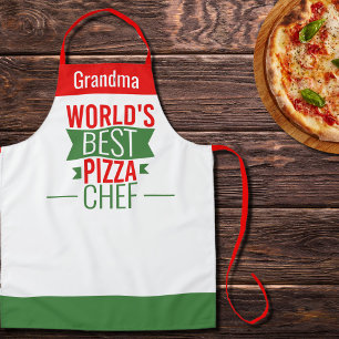 Oma - 's Werelds Beste Pizza Chef - rood wit groen Schort