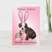 Oma Schattigee paashond met eitjes Feestdagen Kaart (Voorkant)