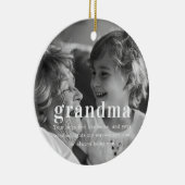 oma | Sentimentele foto KeepSake Kerstmis Keramisch Ornament (Rechts)