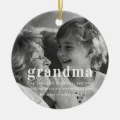 oma | Sentimentele foto KeepSake Kerstmis Keramisch Ornament (Voorkant)