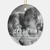 oma | Sentimentele foto KeepSake Kerstmis Keramisch Ornament (Links)